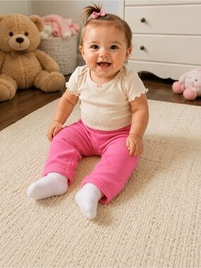 Carhartt Toddler Girls Pink Fleece Jogger Sweatpants Size S Logo Pants